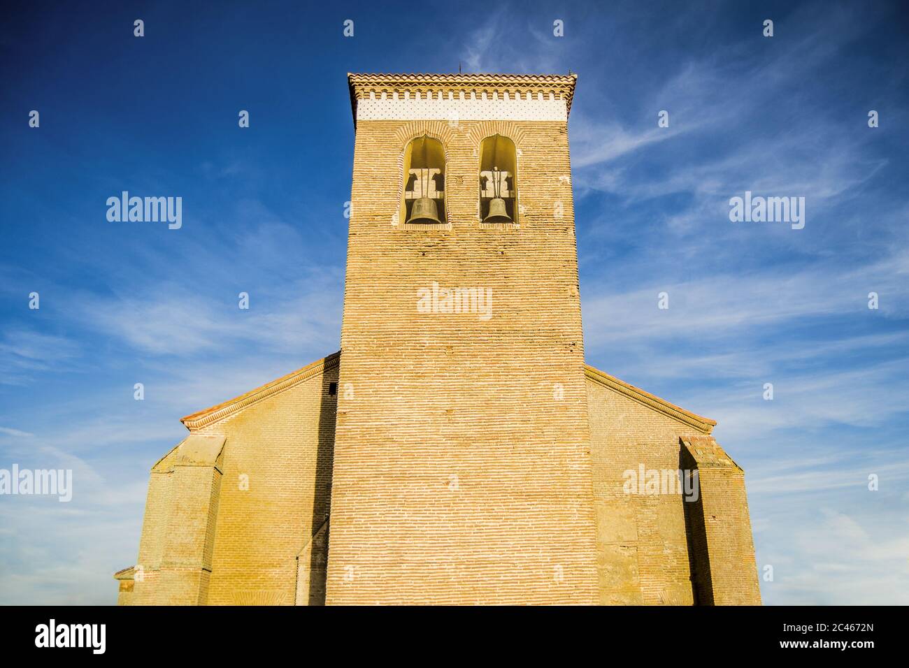 Low angle shot of a church against the blue sky Stock Photo - Alamy