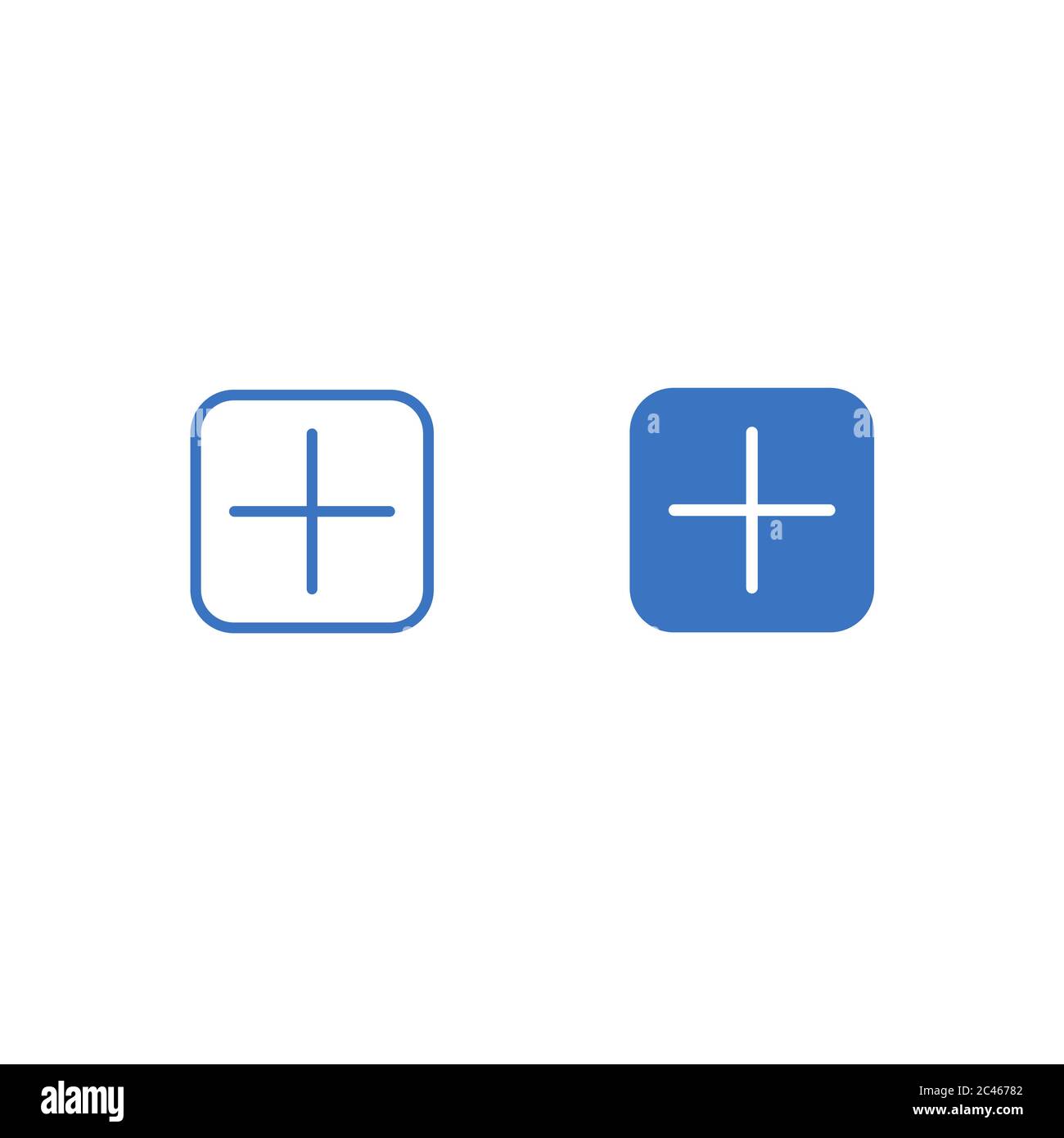 Add icon isolated on white background. Stock Vector