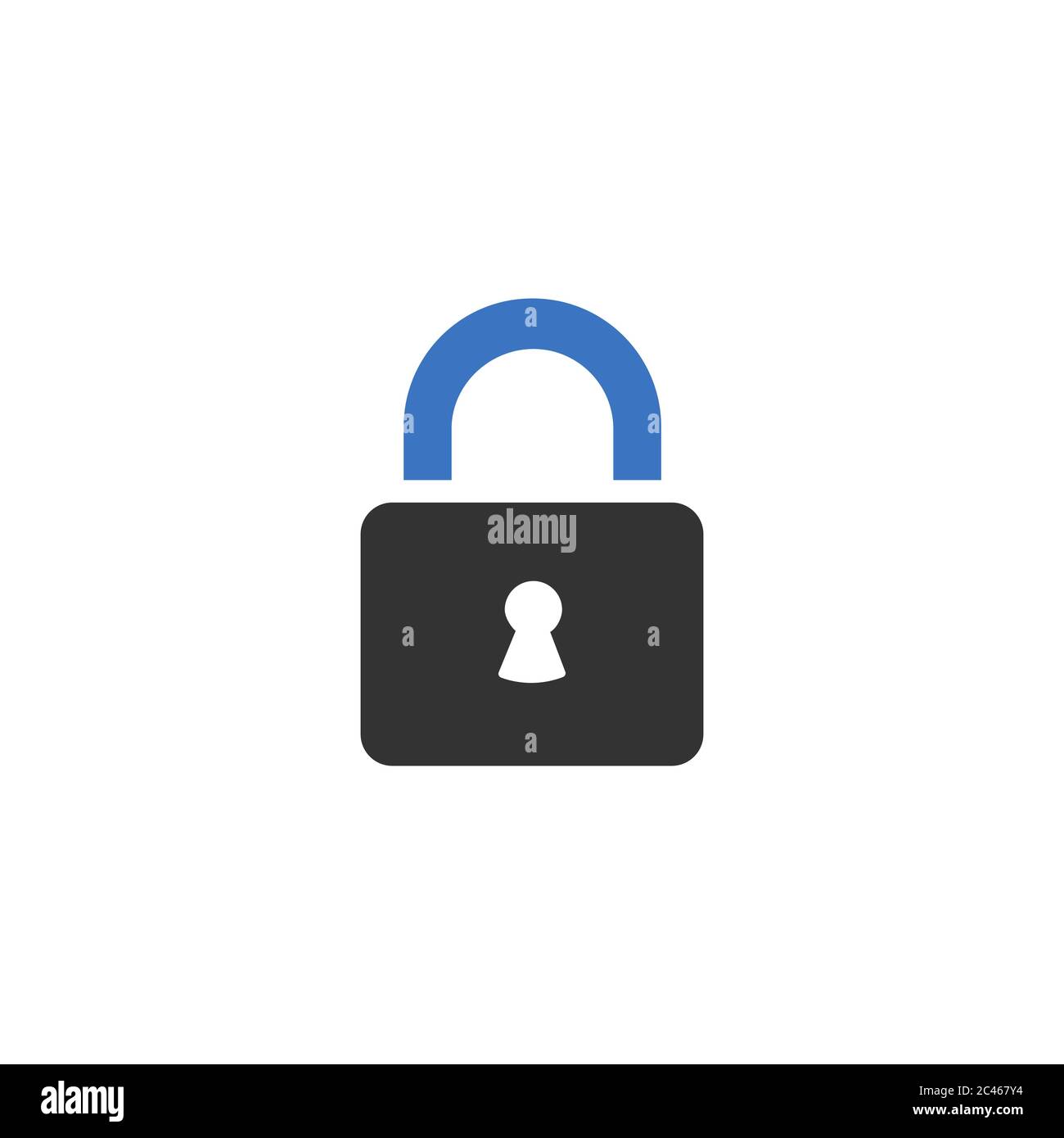 Padlock flat icon isolated on white background. Stock Vector
