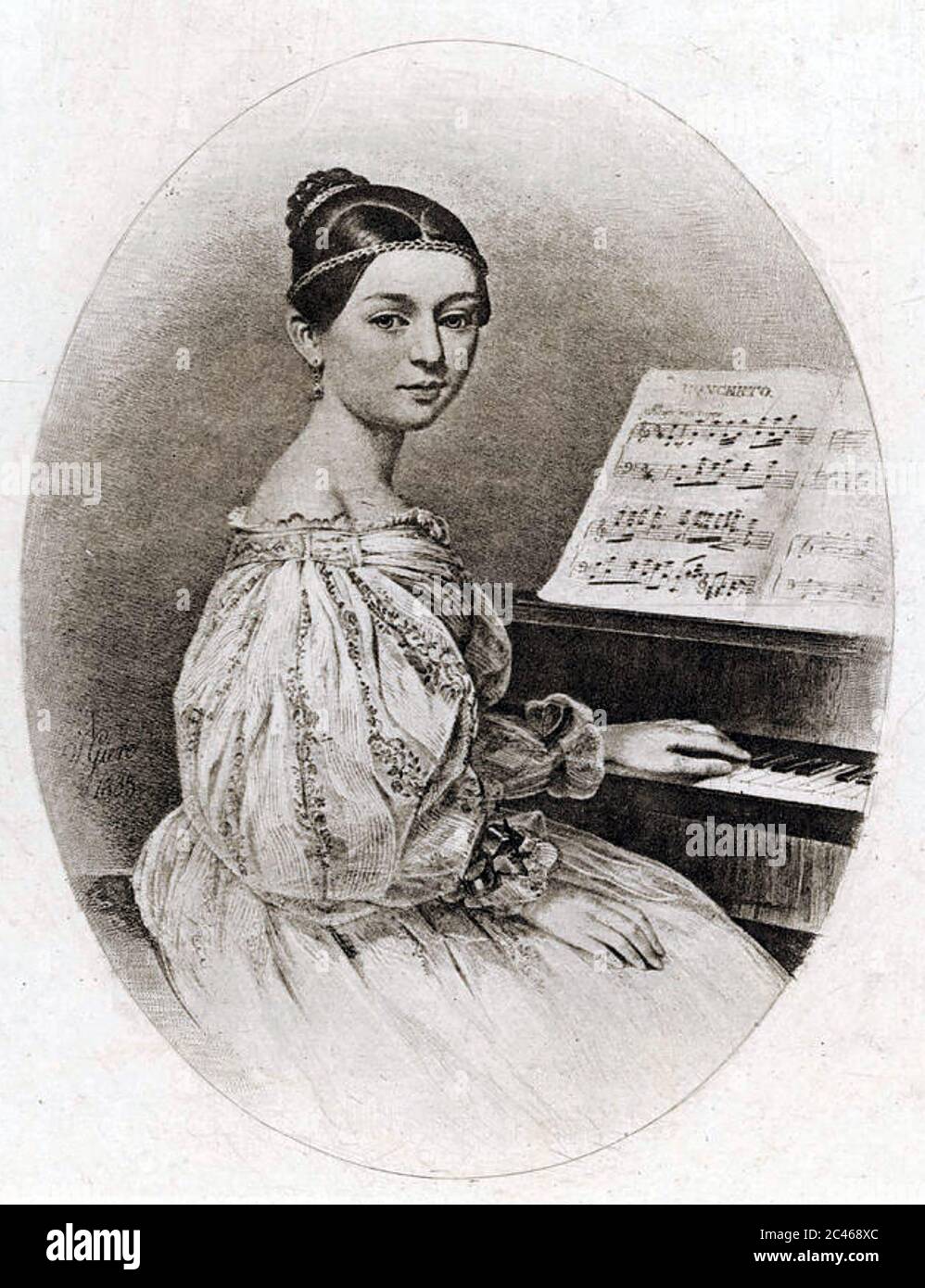 CLARA SCHUMANN (1819-1896) German pianist and composer Stock Photo