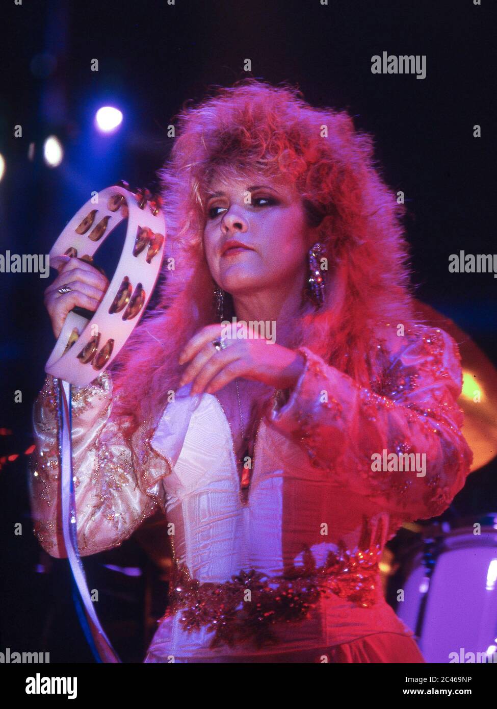 Stevie Nicks of Fleetwood Mac in concert at Wembley Arena,London 1987 Stock Photo