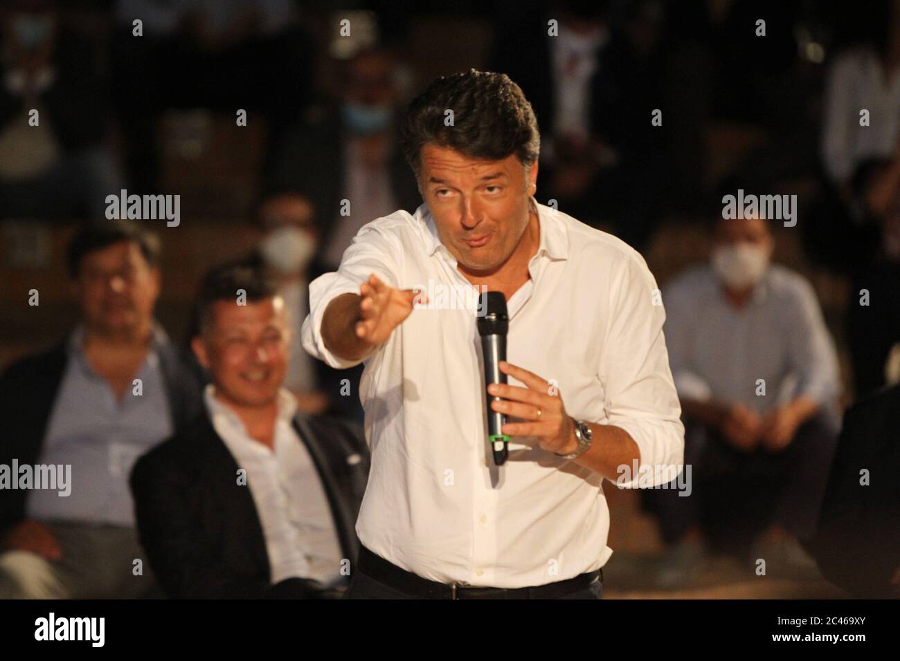 Matteo Renzi in Naples, Italy on June 23, 2020 attend the book event titled 'La Mossa Del Cavallo'  (Photo by Salvatore Esposito/Pacific Press/Sipa USA) Stock Photo