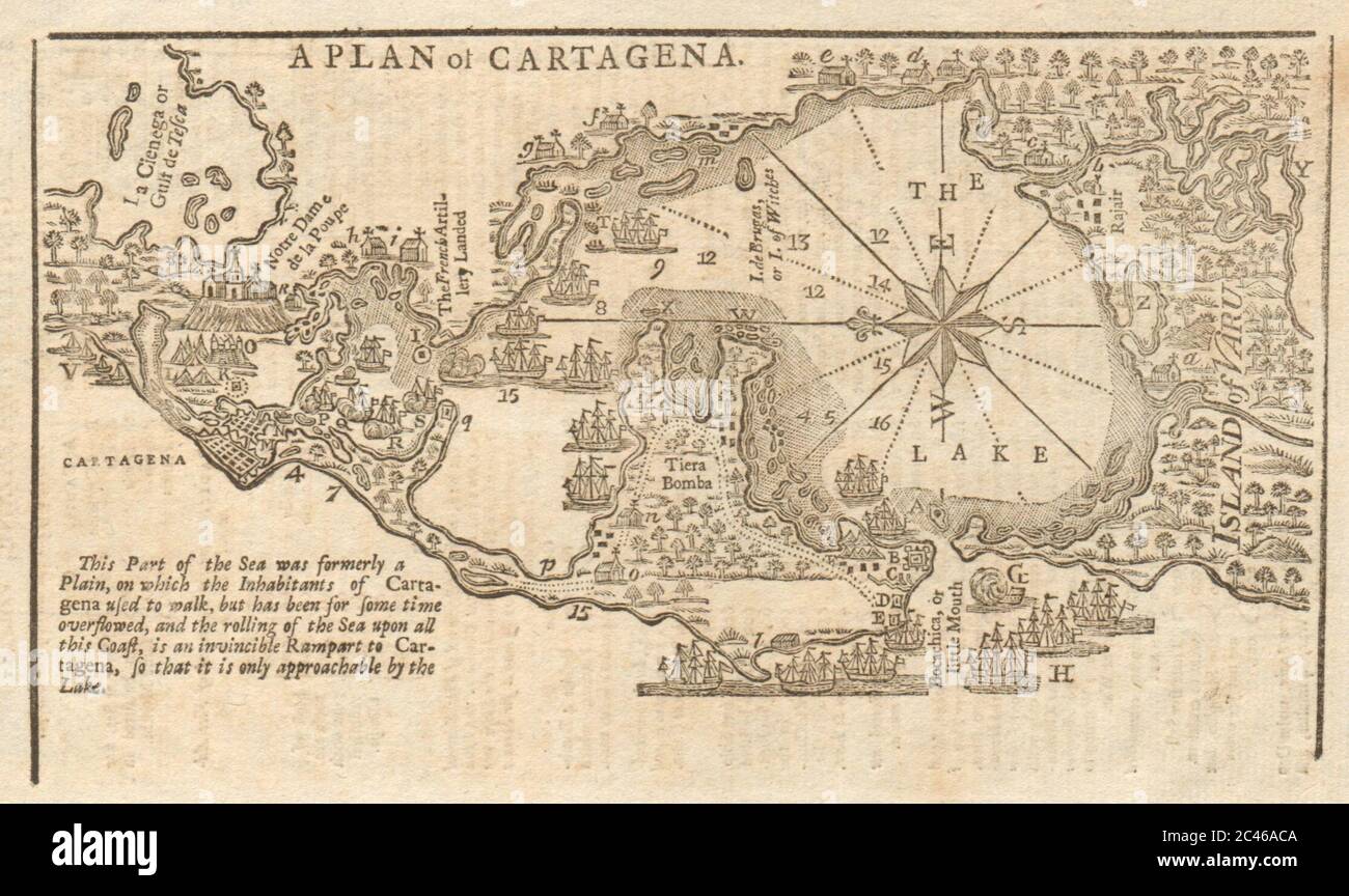 Old map of cartagena hi-res stock photography and images - Alamy