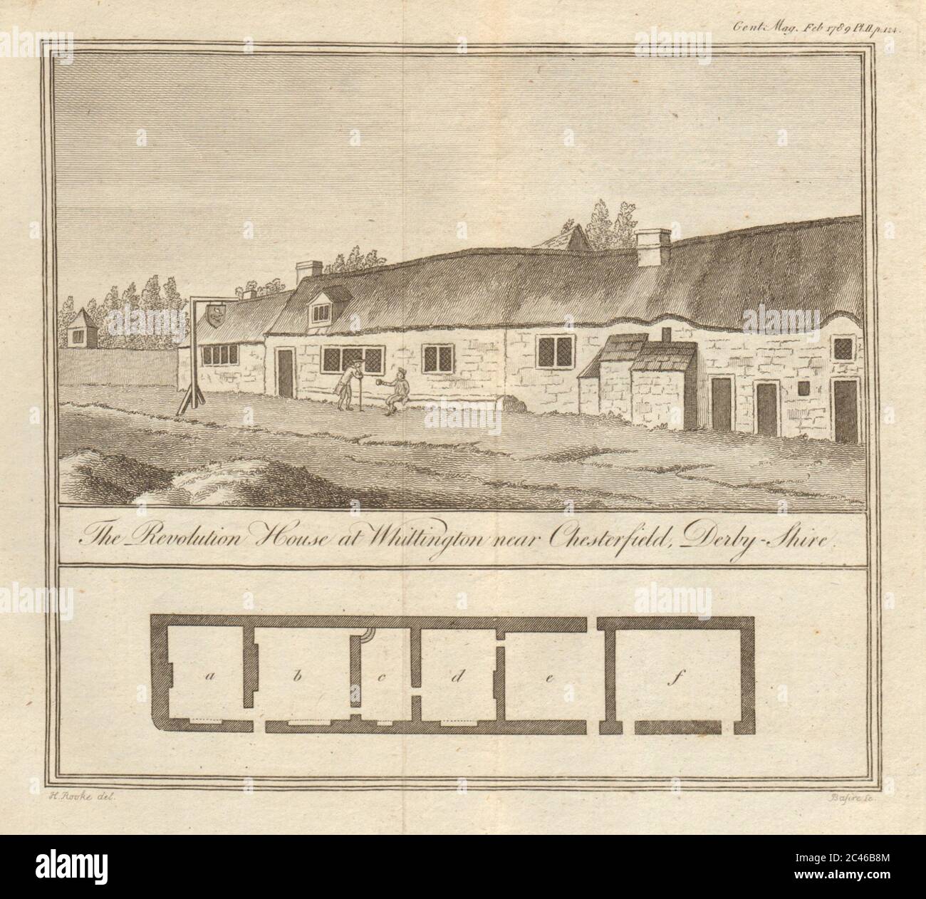 Revolution House, Old Whittington, Derbyshire. Glorious Revolution 1789 print Stock Photo Alamy