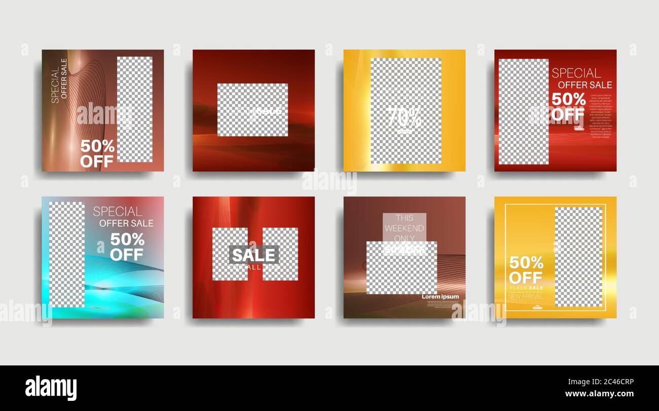 Modern promotion square web banner for social media . vector design ...