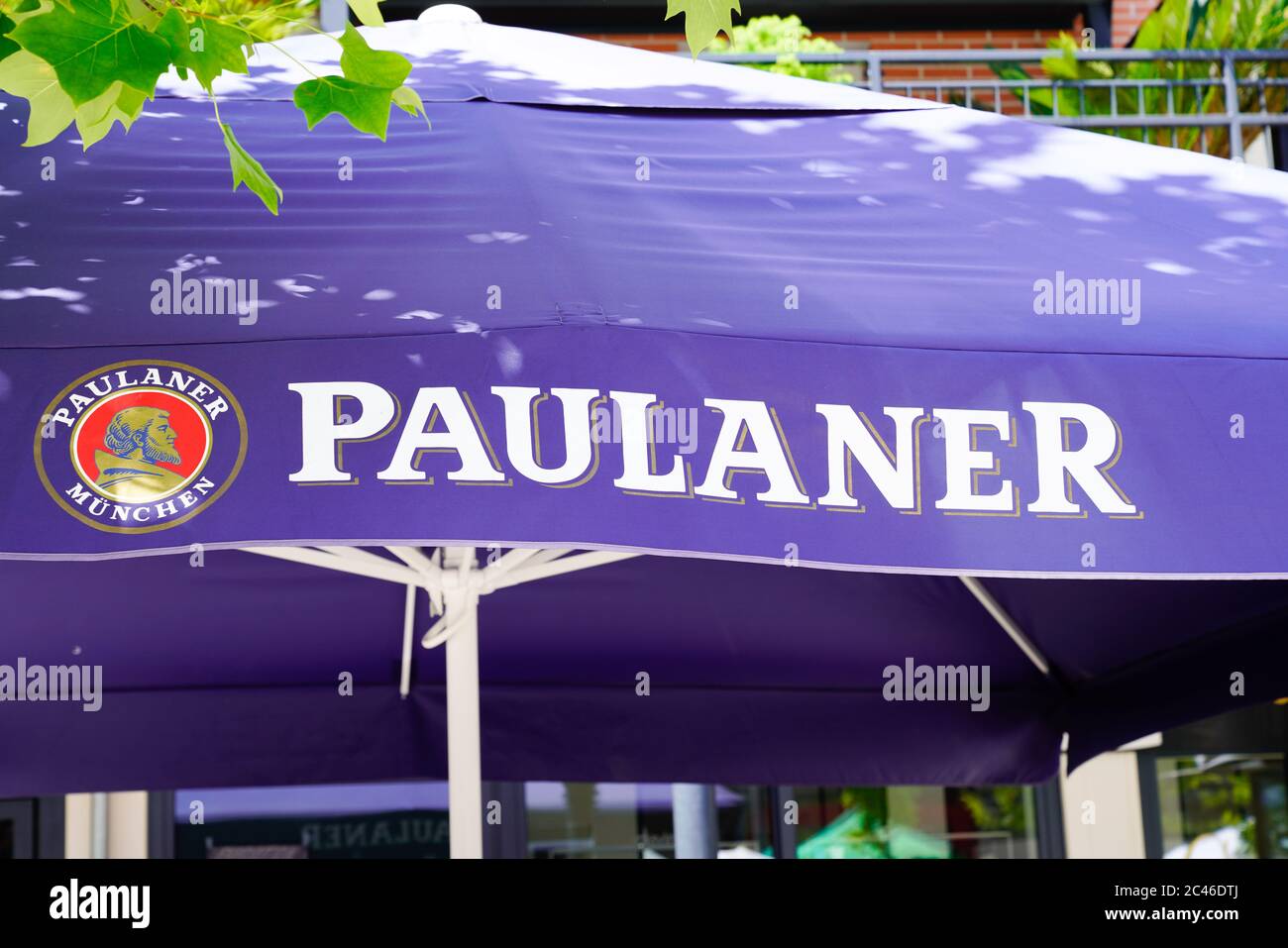 Bordeaux , Aquitaine / France - 06 20 2020 : Paulaner logo of beer with sign on street bar pub coffee restaurant Stock Photo