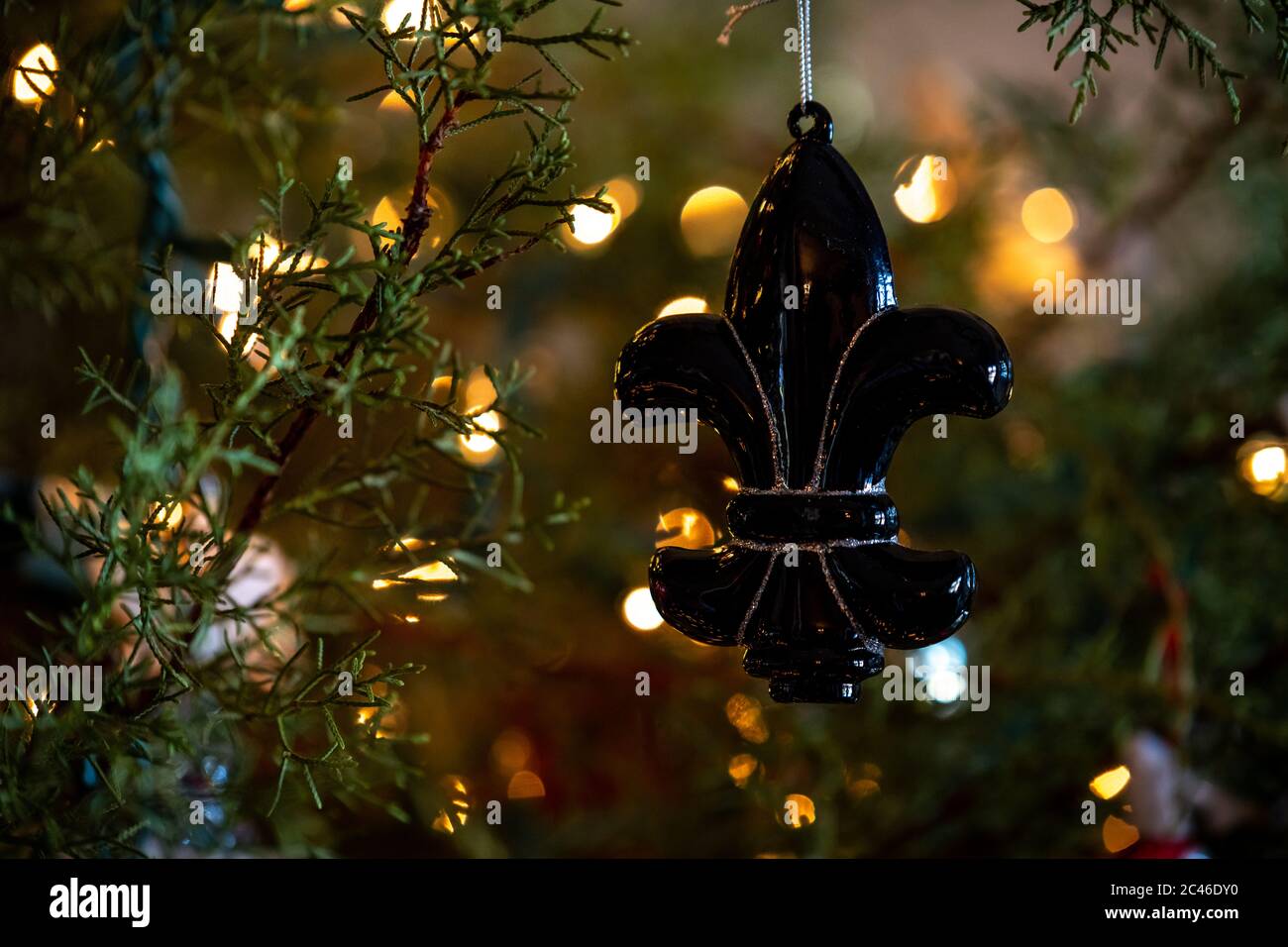 Christmas Tree Ornament Fleur De Lis Stock Photo Alamy