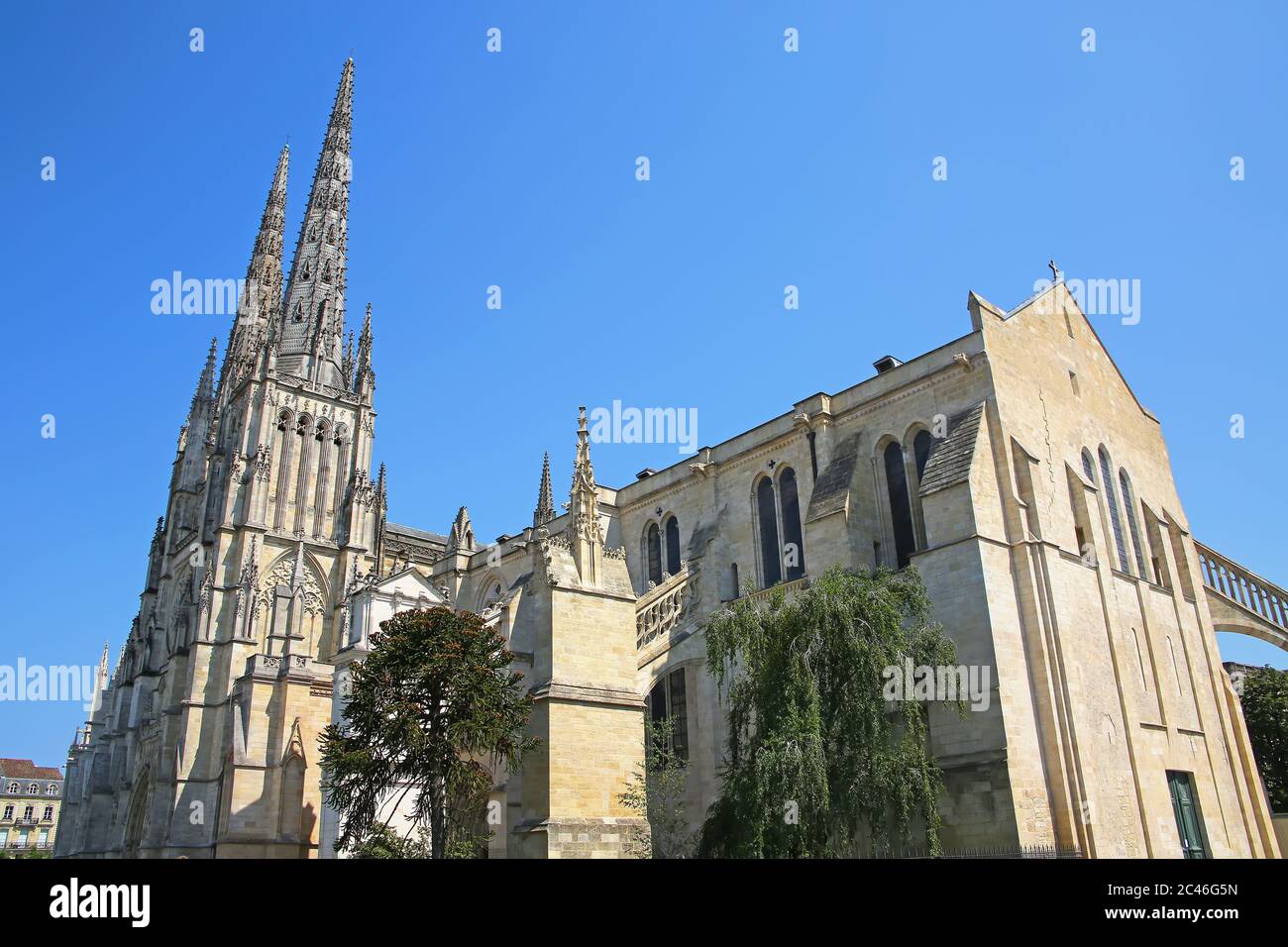 Beautiful St. Andre Cathedral which is from the 12th & the 14th century & is a UNESCO world heritage site, in the centre of the city, Bordeaux, France. Stock Photo