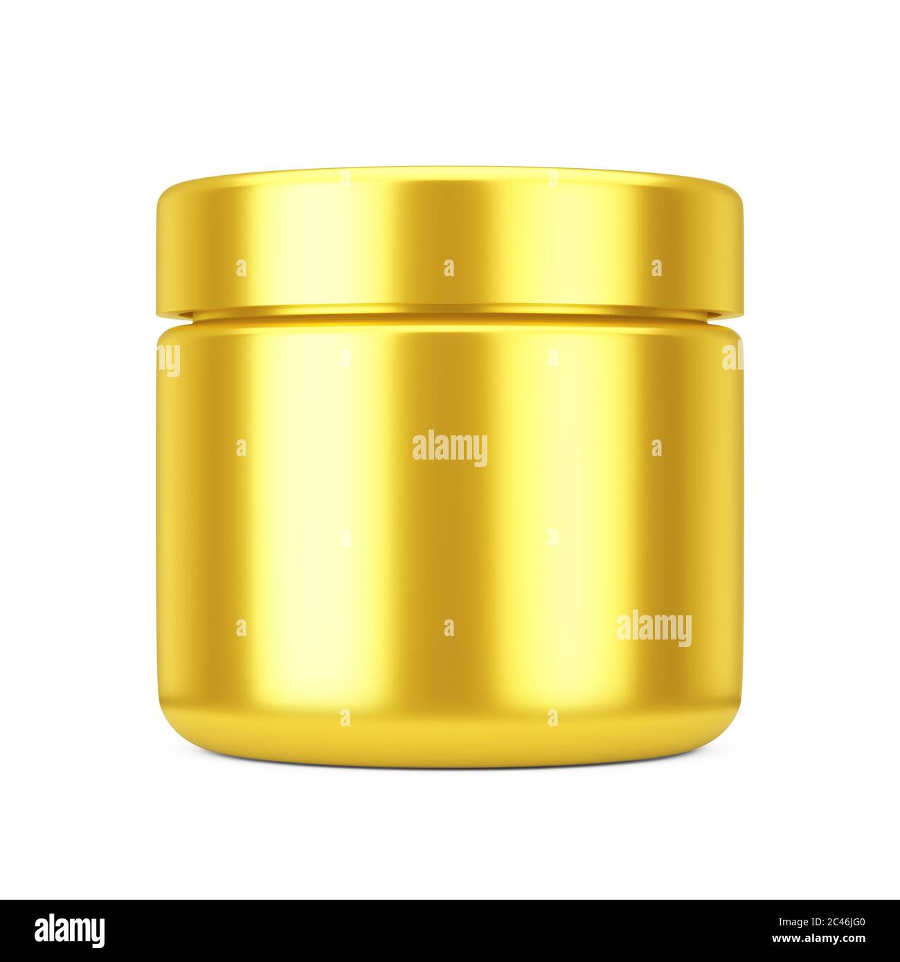 Download Golden Cosmetic Jar With Lid For Cream Or Gel Mockup On A White Background 3d Rendering Stock Photo Alamy