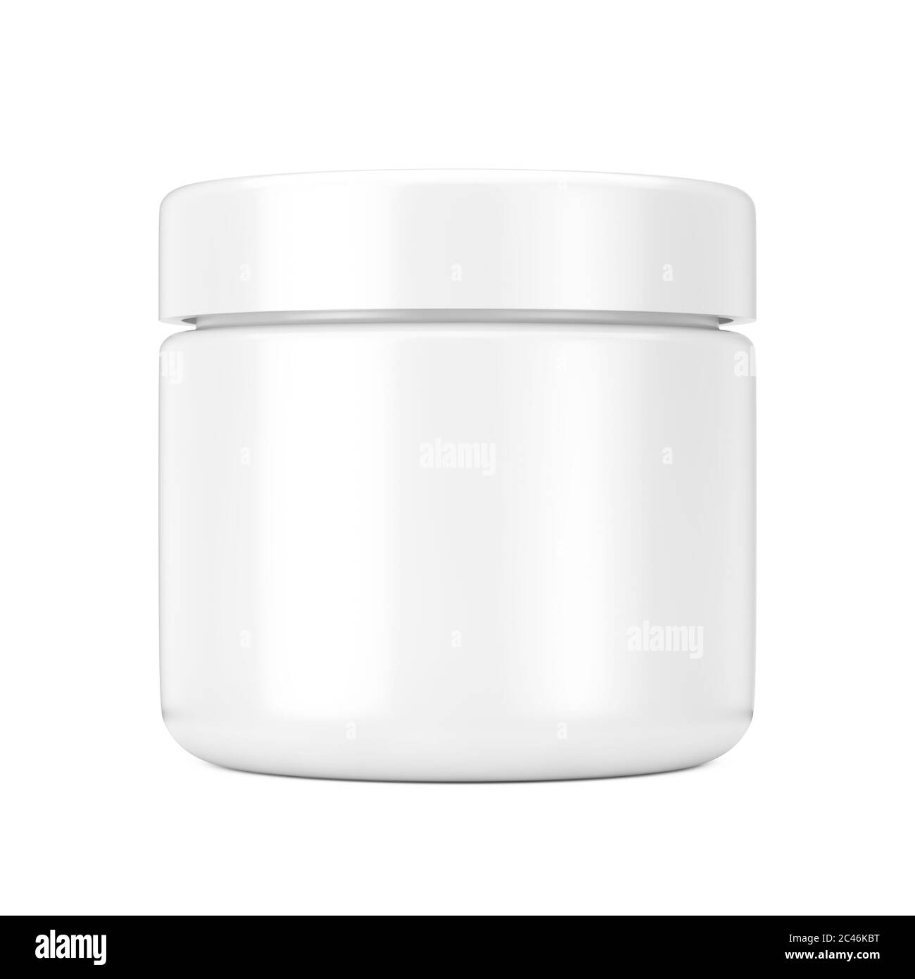 Download White Cosmetic Jar With Lid For Cream Or Gel Mockup On A White Background 3d Rendering Stock Photo Alamy