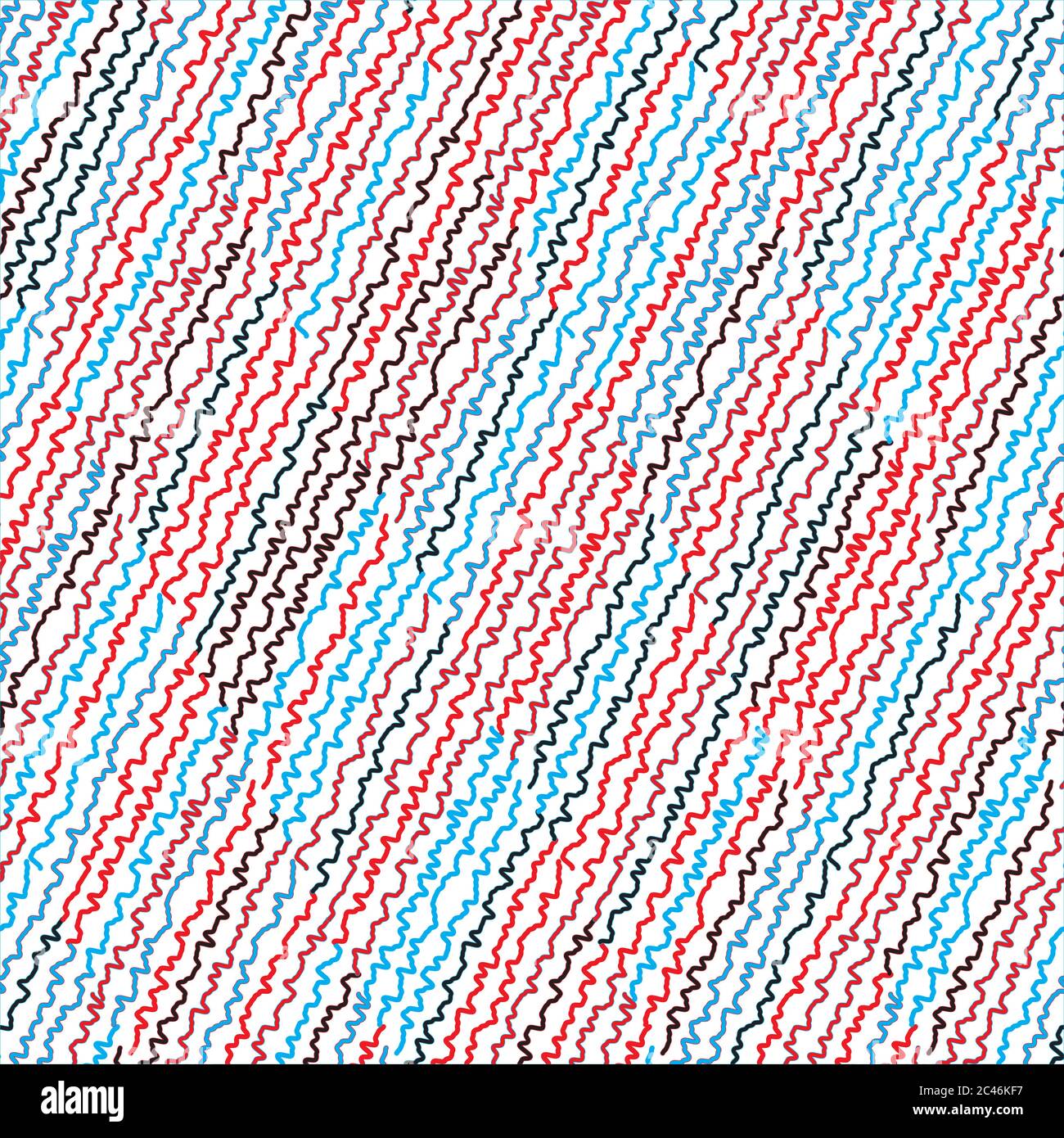 seamless pattern with colored wavy segments Stock Vector