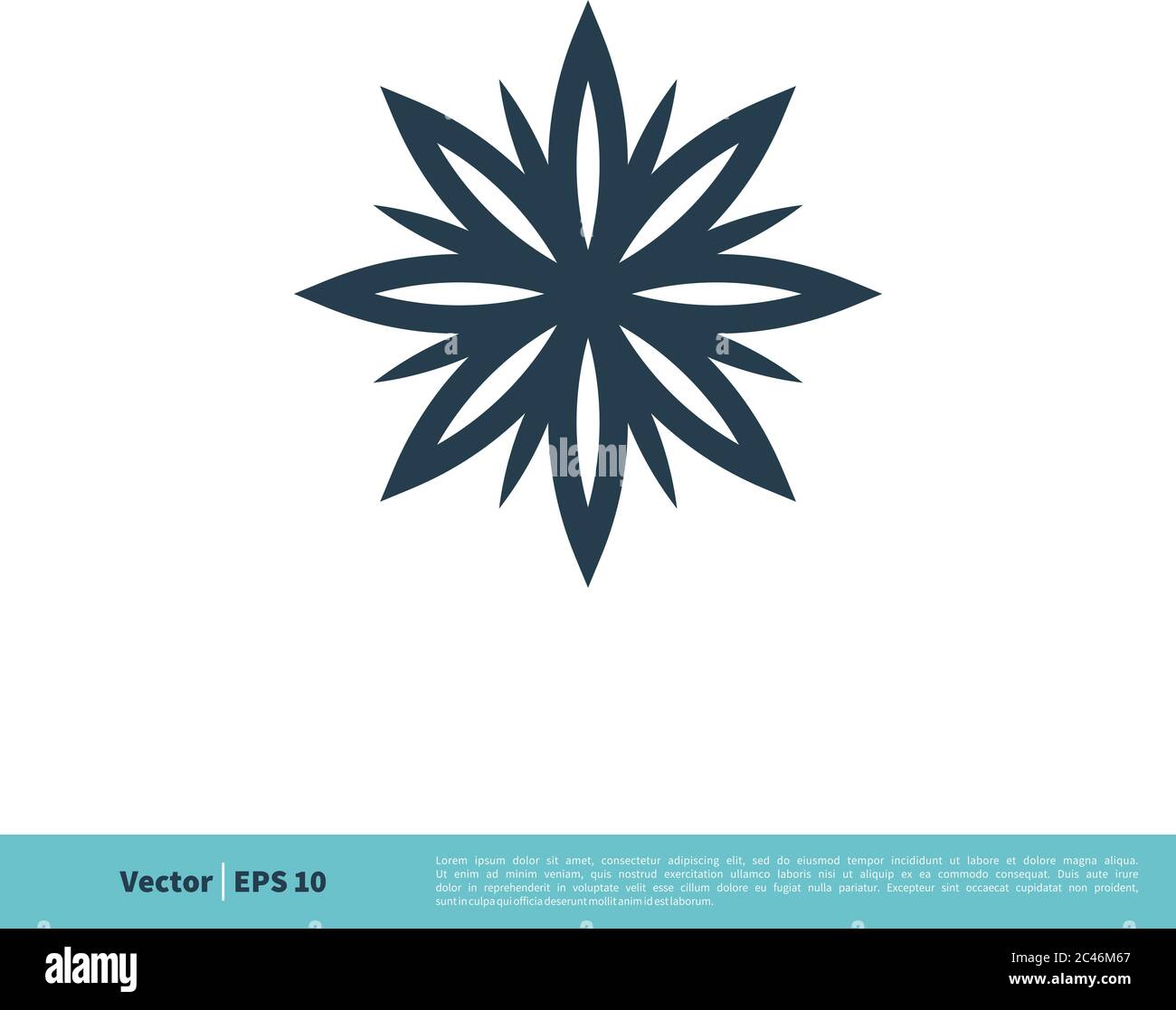 Ornamental Decoration Flower Icon Vector Logo Template Illustration ...