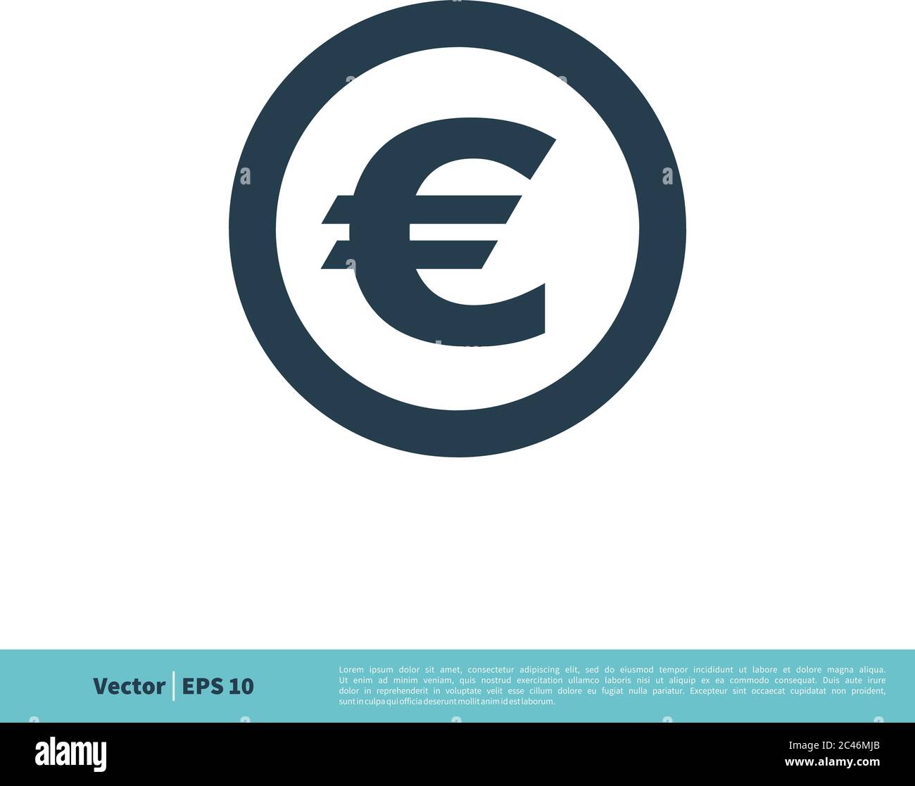 10 Euro Sign Icon Eur Currency Symbol Stock Illustration