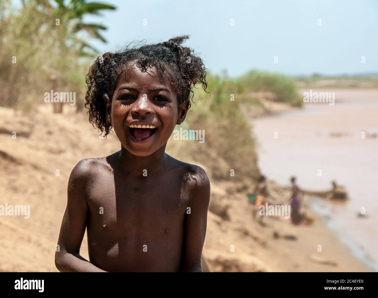 The radiant smile of a Malagasy girl  Stock Photo