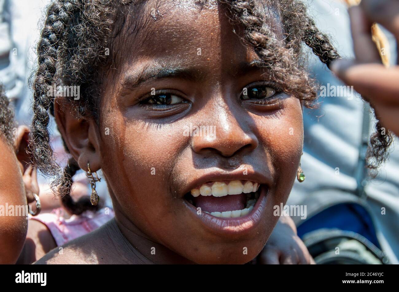 Portrait of a Young Girl from Malagasy Stock Photo