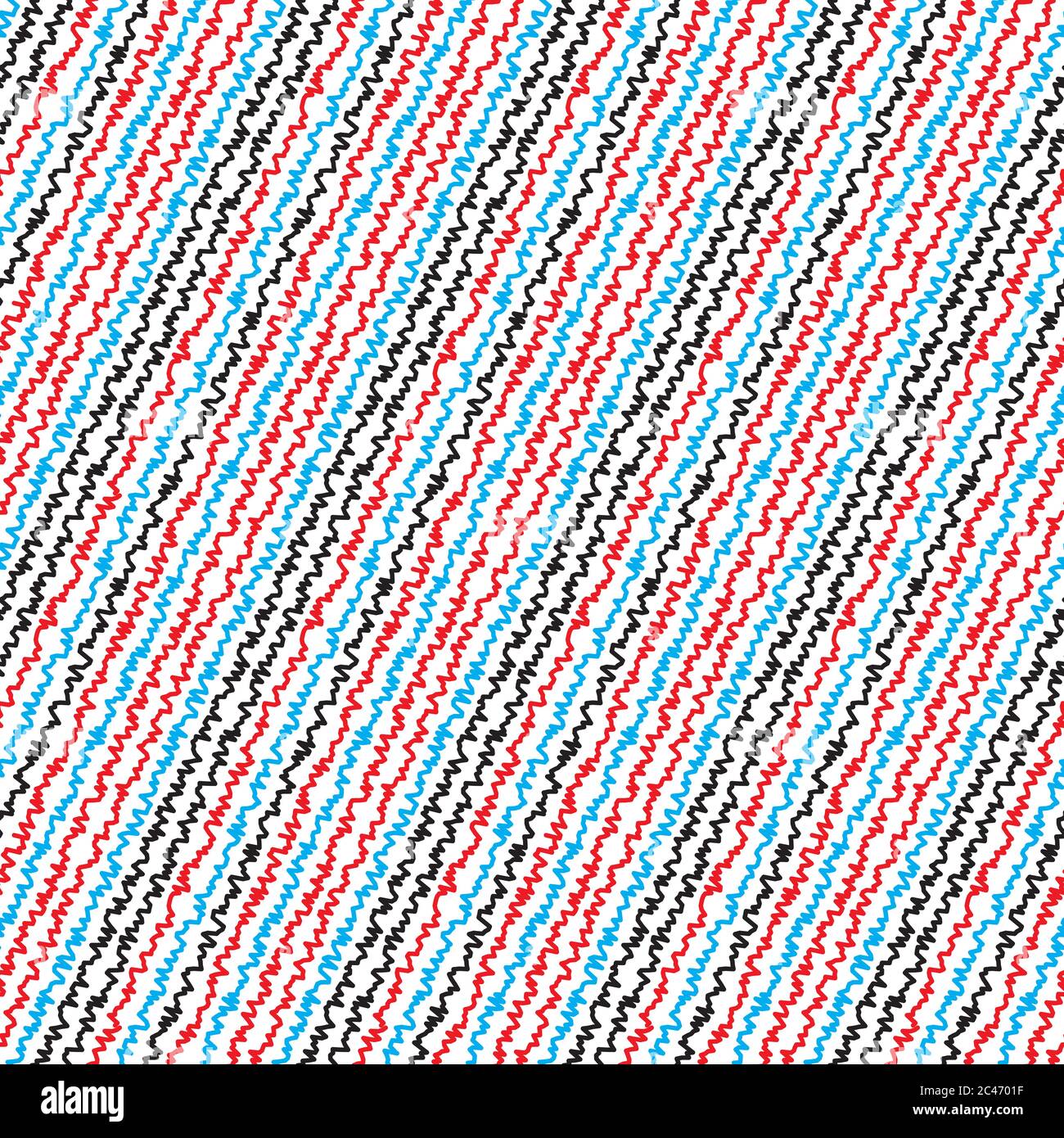 Seamless pattern with oblique colored zigzag lines Stock Vector