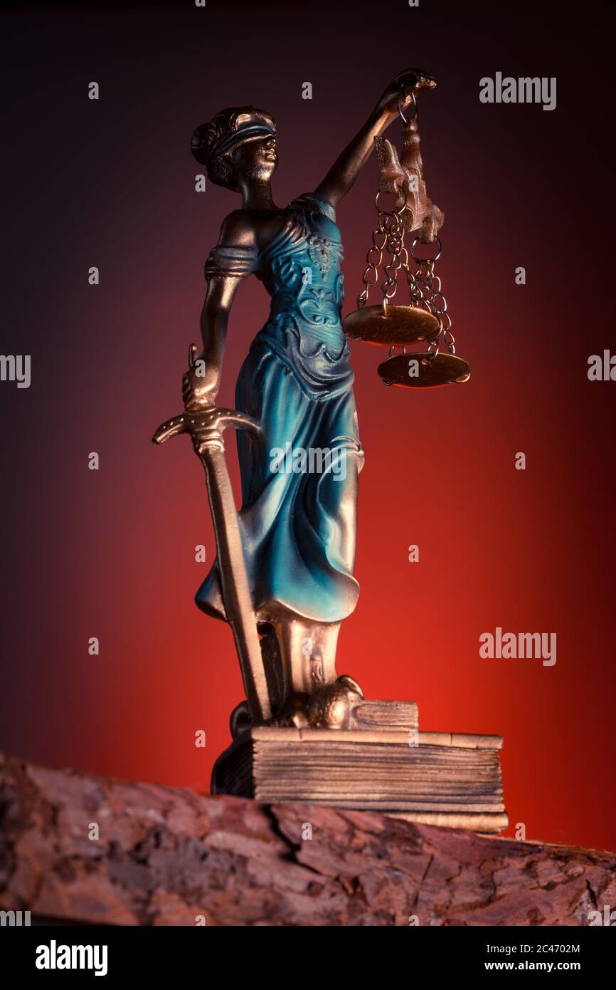 Statue of themis. Symbol of justice and law Stock Photo