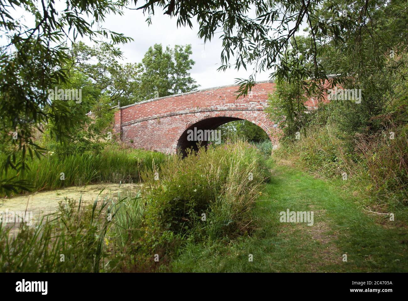 Stenwith Bridge on Grantham Canal is a  picturesque rural view Stock Photo