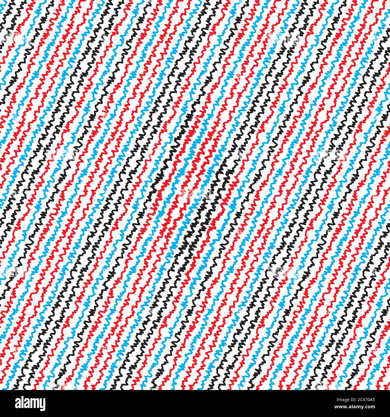 Seamless pattern with oblique colored zigzag lines Stock Vector
