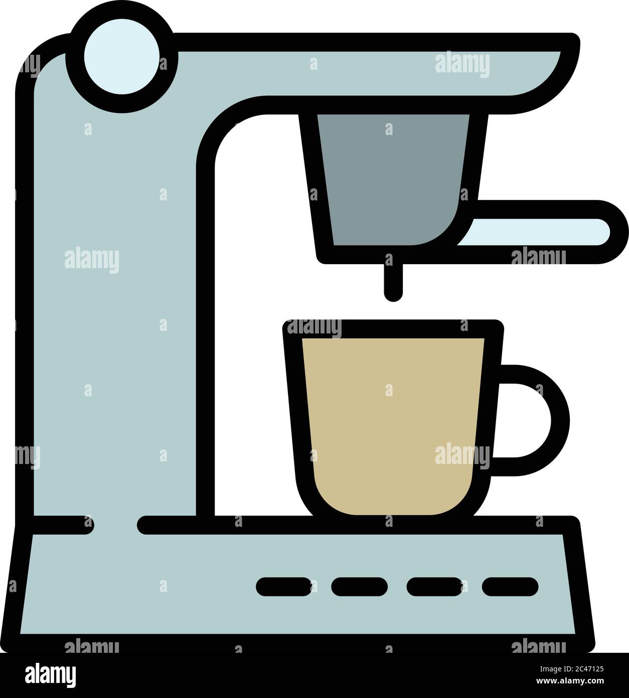 Coffee maker icon. Outline coffee maker vector icon for web design ...