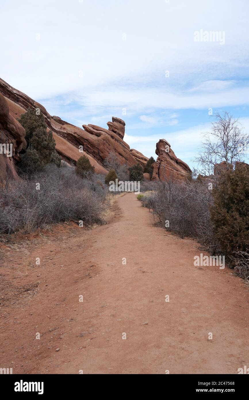 Hiking Trail at Red Rocks Park in Denver, Colorado Stock Photo - Alamy
