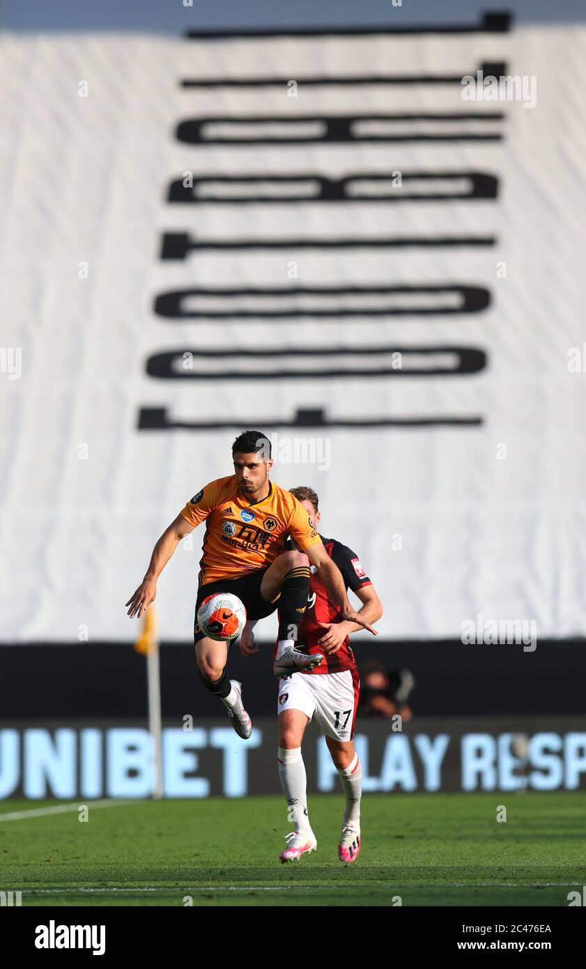 Wolverhampton Wanderers' Lomba Pedro Neto evades AFC Bournemouth's Jack Stacey during the Premier League match at Molineux, Wolverhampton. Stock Photo