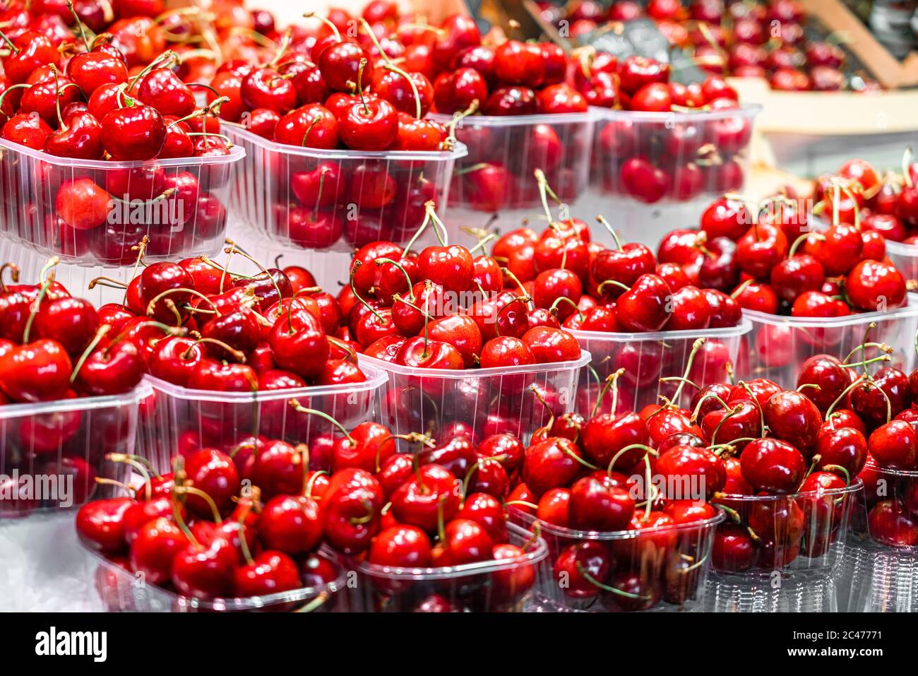 Healthy Fresh Fruits For Sale In Supermarket Fruit Market Stock Photo