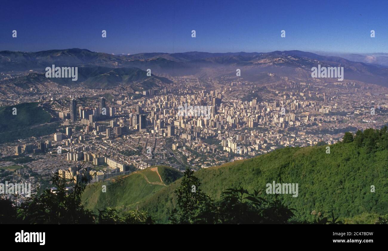 CARACAS, VENEZUELA - Skyline of densley populated downtown Caracas. Stock Photo