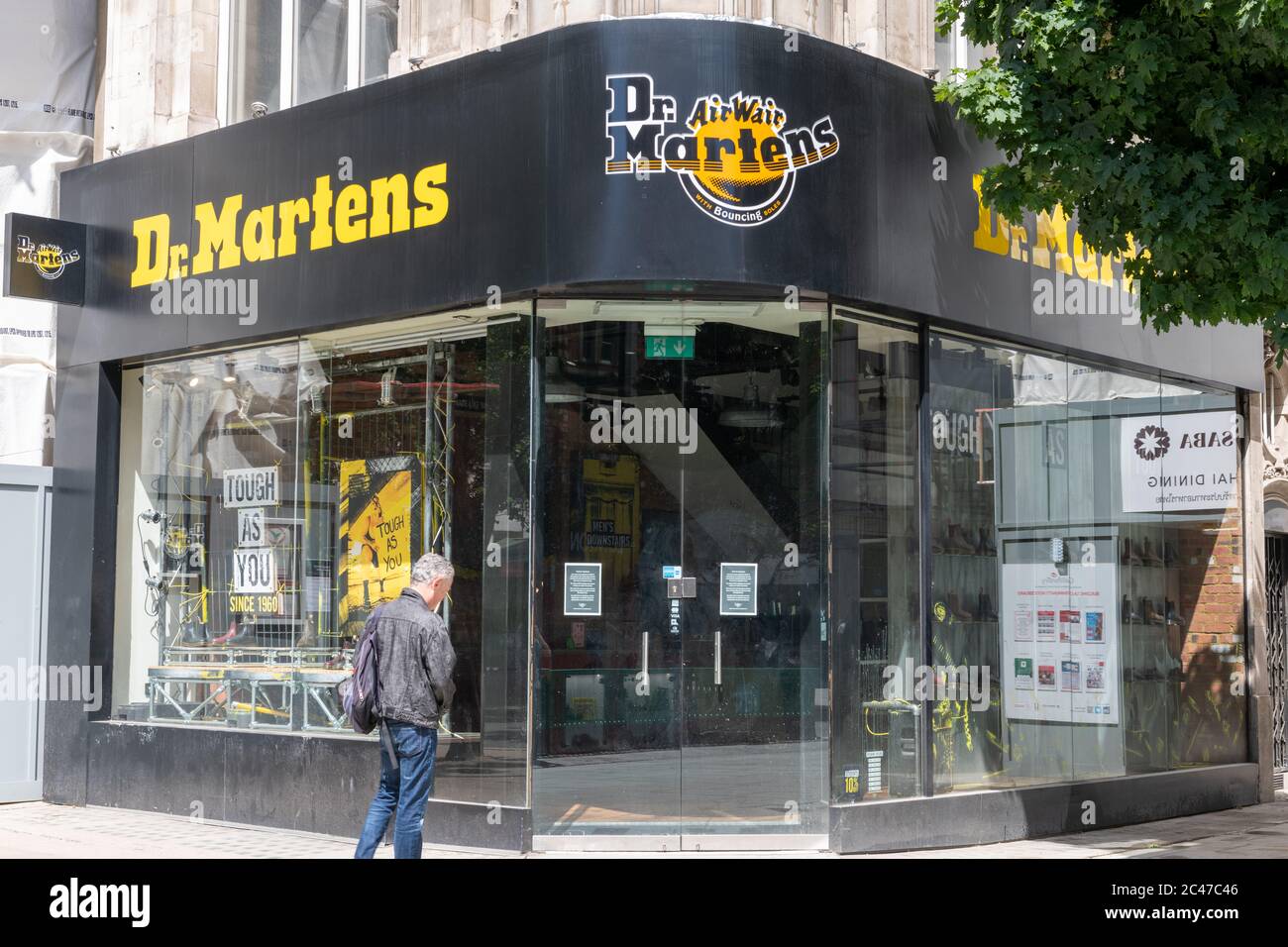 A retail shop of the British footwear manufacturer Dr. Martens. Famous for their leather boots. Stock Photo