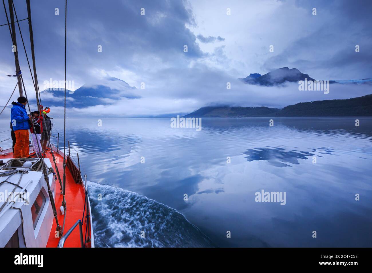 A yacht sailing in the sea of Norway Stock Photo - Alamy