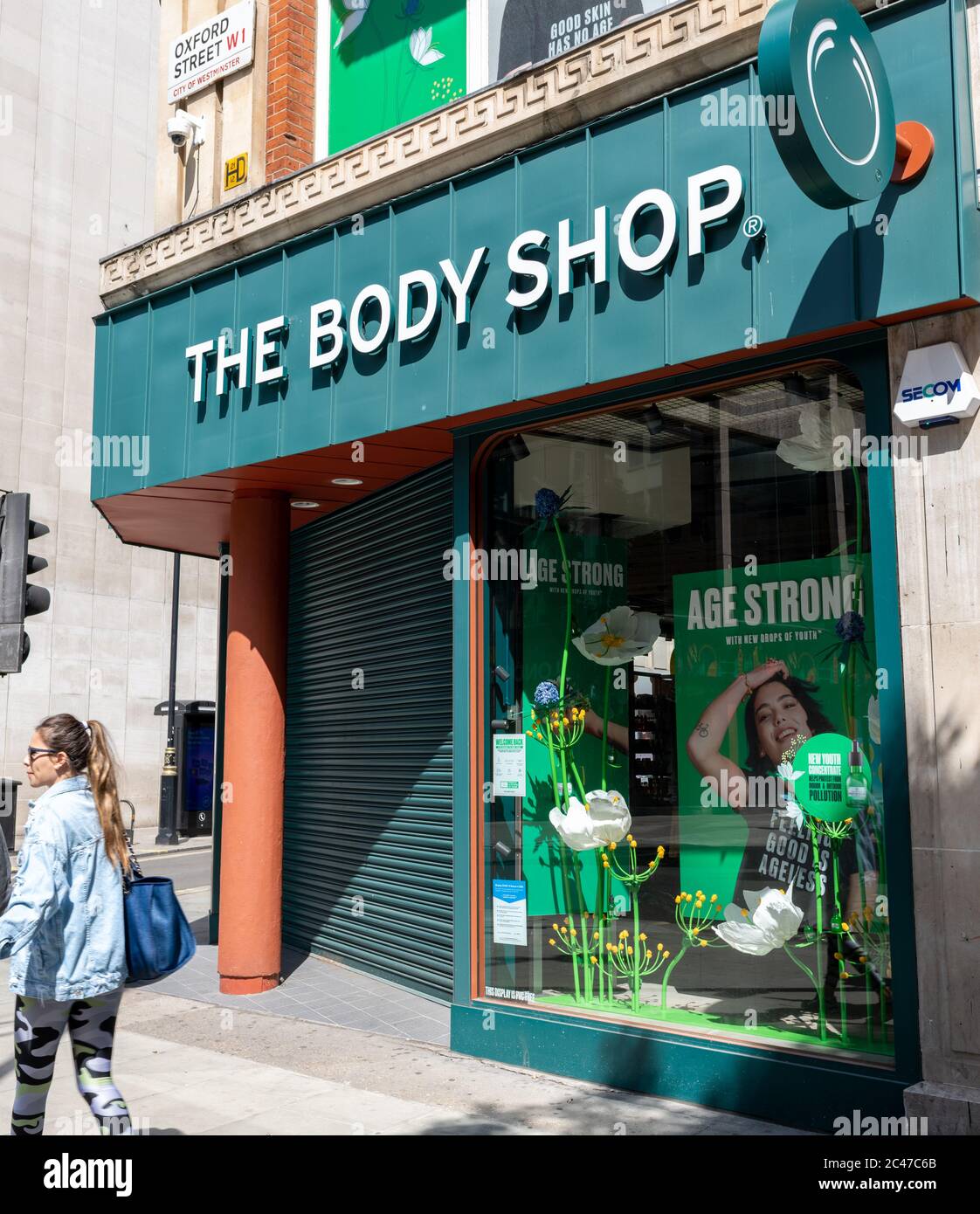 The branch of the Body Shop in London Oxford Street. Stock Photo