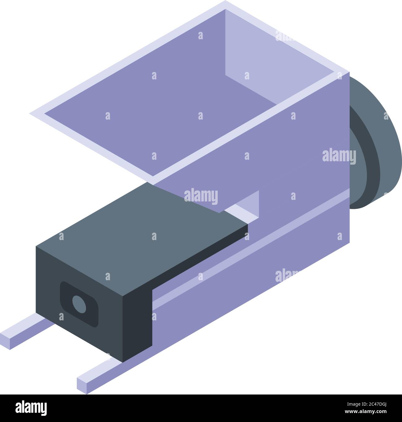 Wine grapes crusher icon, isometric style Stock Vector