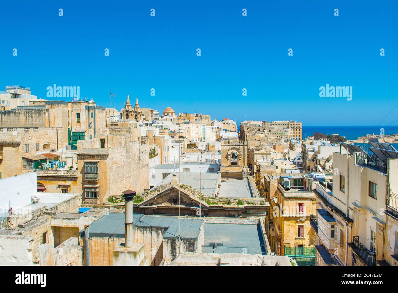 Valeta Beautiful landscape of Valletta with old traditional baroque ...