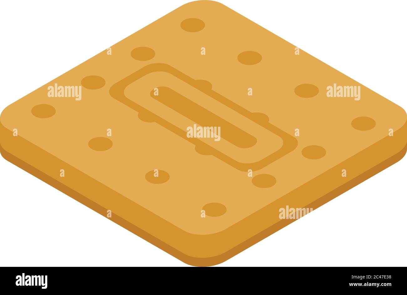 Confectioner cookie icon, isometric style Stock Vector