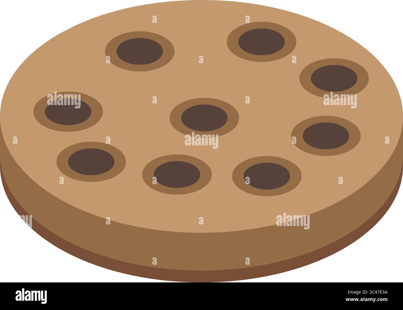 Confectioner cake icon, isometric style Stock Vector
