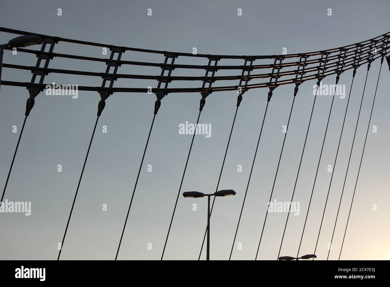 Upper part of the Humber Bay Arch Bridge in Toronto, Canada Stock Photo