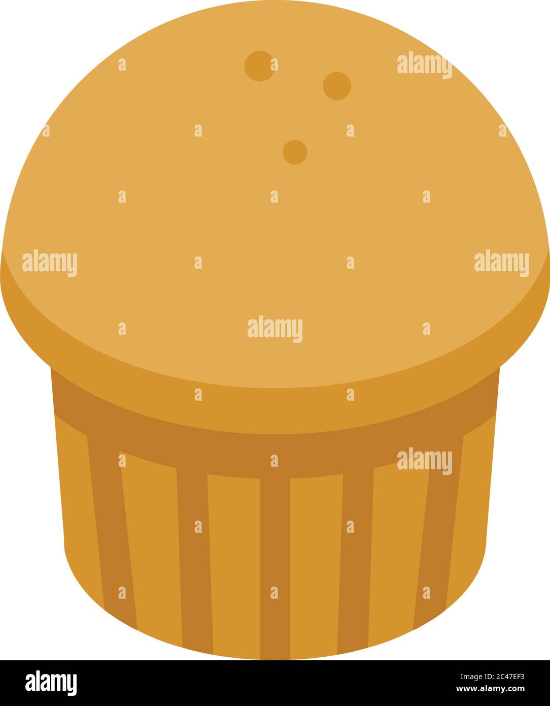Cupcake icon, isometric style Stock Vector