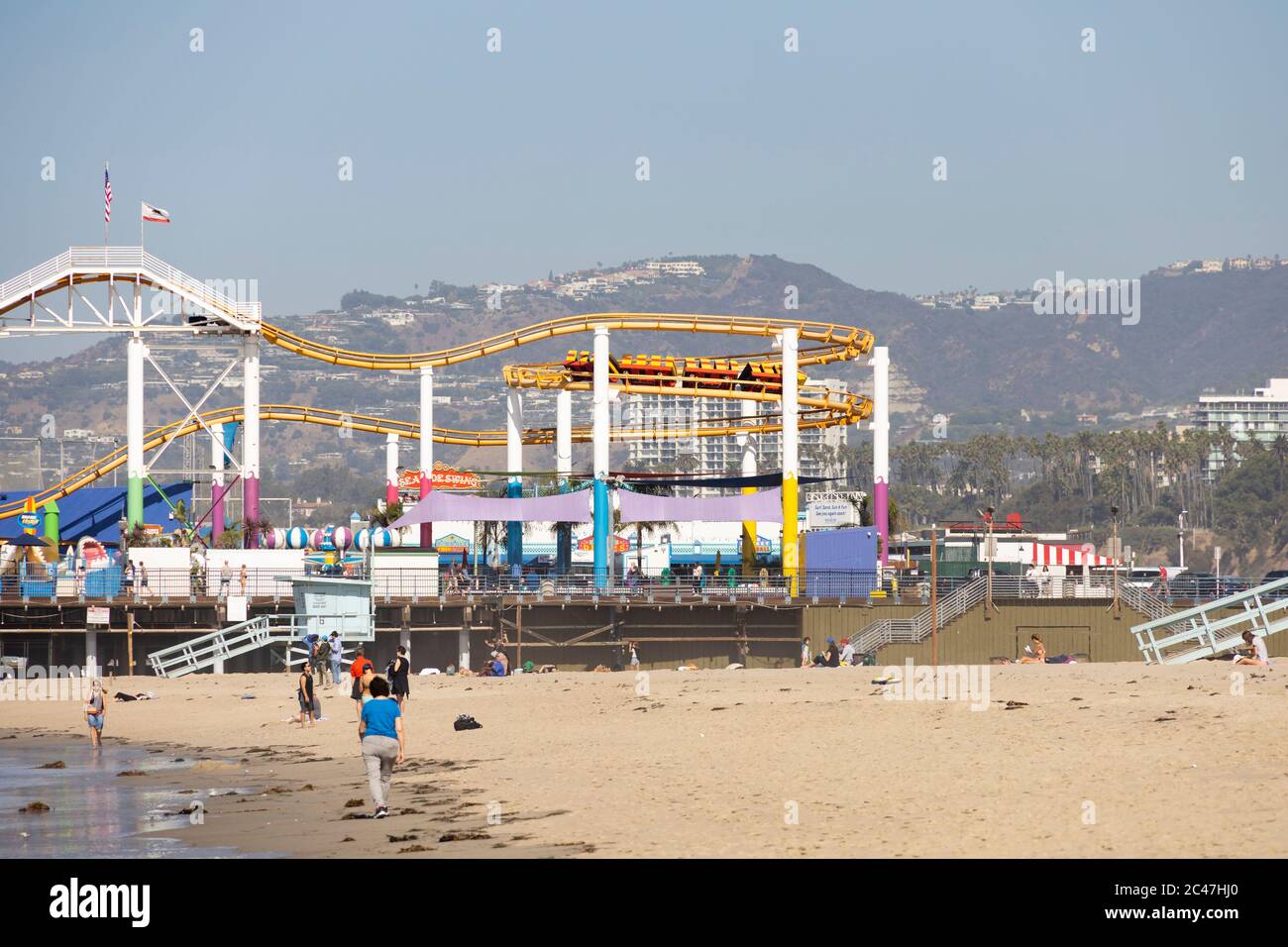 “Santa Monica” amusements pier, , California, United States of america. USA. October 2019 Stock Photo
