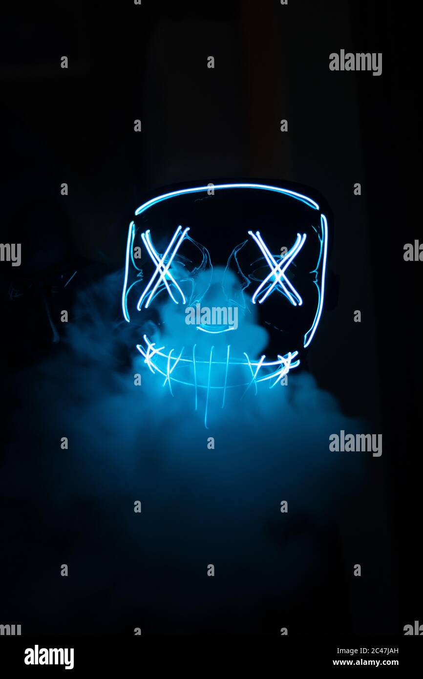 Masked Led Guy Man partying hi-res stock photography and images - Alamy