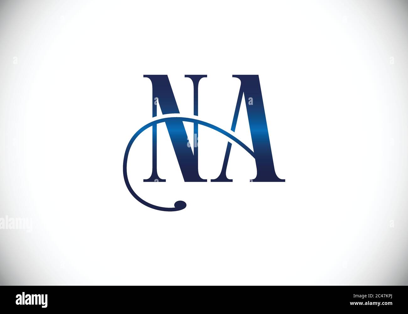 Initial Monogram Letter N A Logo Design Vector Template. N A ...