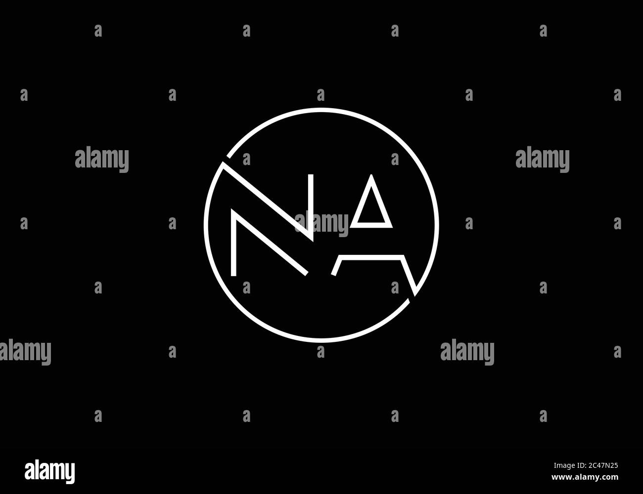 Initial Monogram Letter N A Logo Design Vector Template N A Letter Logo Design Stock Vector Image Art Alamy