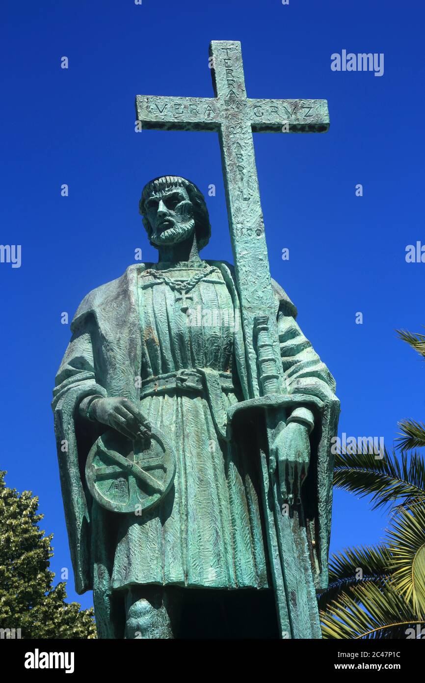 Belmonte, Portugal. Statue of Pedro Alvares Cabral, born in Belmonte