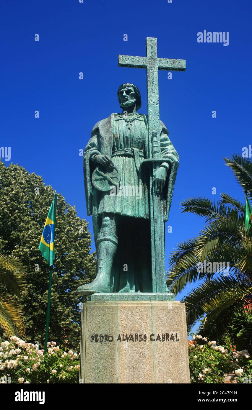 Belmonte, Portugal. Statue of Pedro Alvares Cabral, born in Belmonte