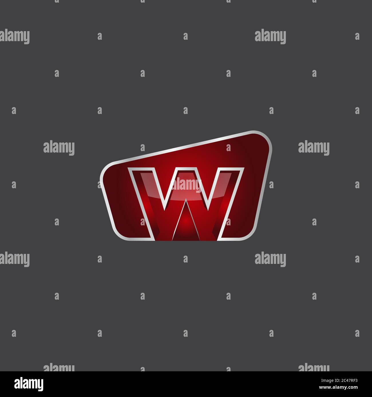 Business corporate initial 3d letter w logo design template vector. Red ...