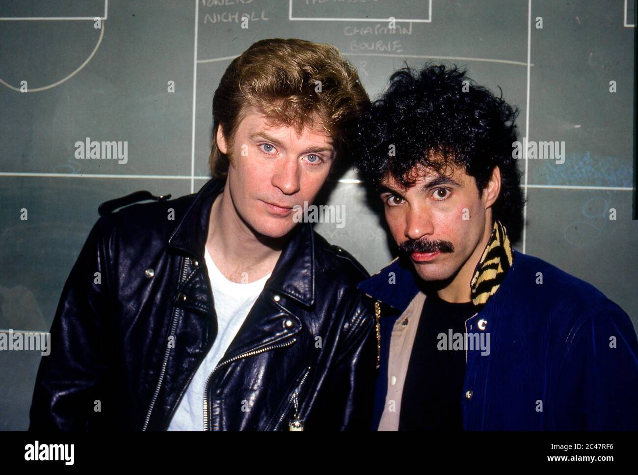 Hall & Oates: Left Darryl Hall with John Oates in San Diego 1982 Stock ...