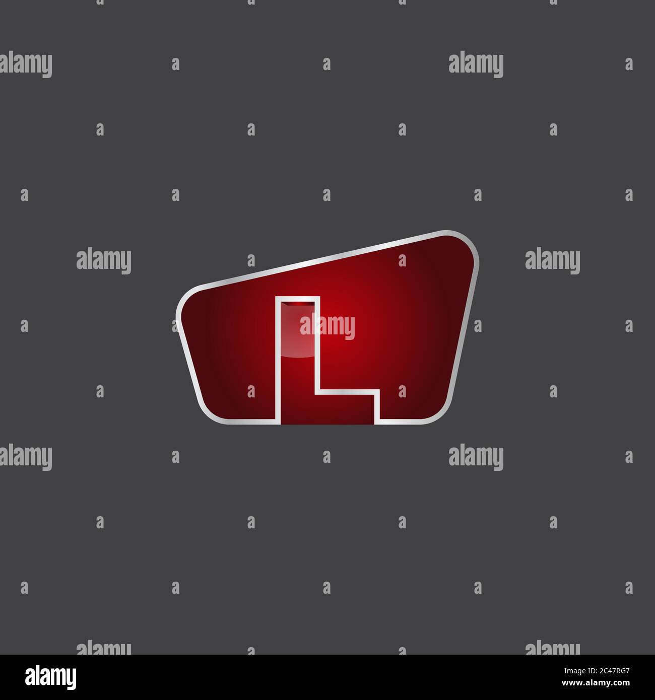 Business corporate initial 3d letter l logo design template vector. Red ...