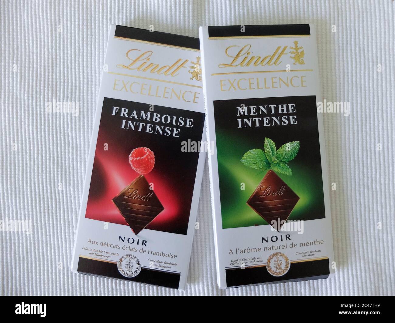 Lindt chocolate bar, packaging. Lindt is a brand of luxury and quality