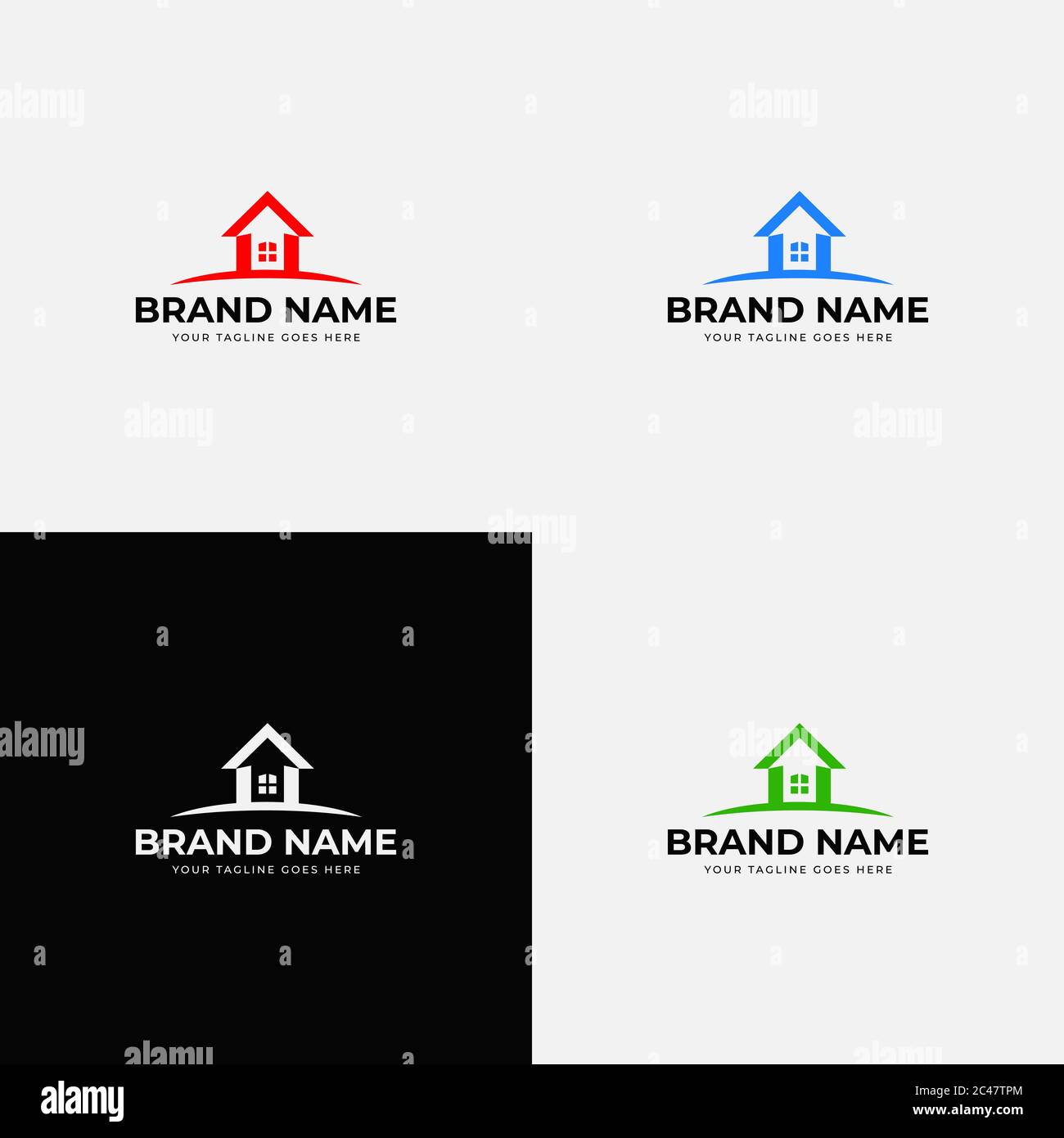 Modern abstract real estate business logo design template vector ...