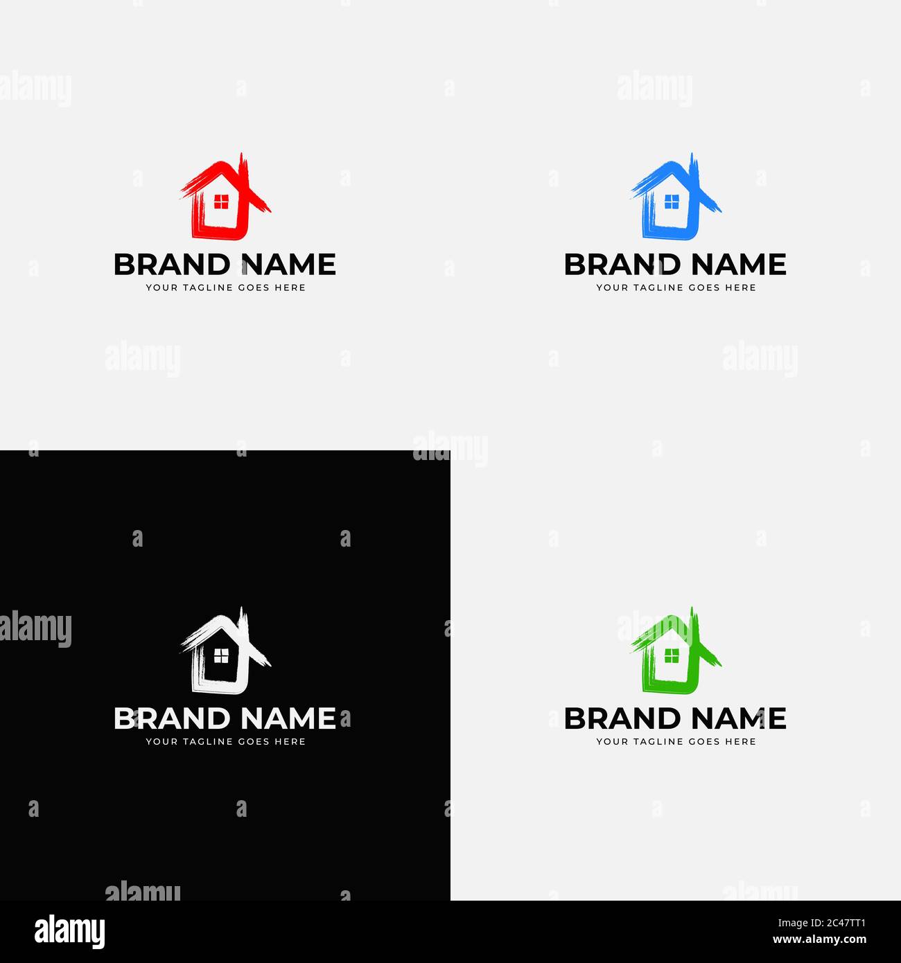 Modern abstract real estate business logo design template vector ...
