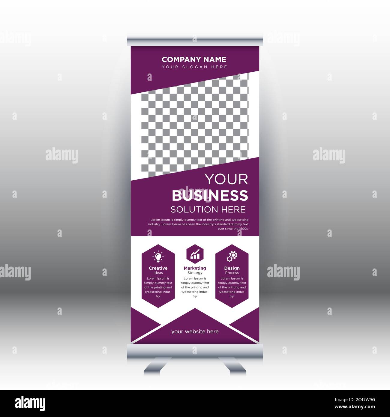 Creative abstract modern corporate business vertical roll up banner ...